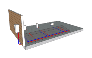 hydronic heating radiator panel diagram