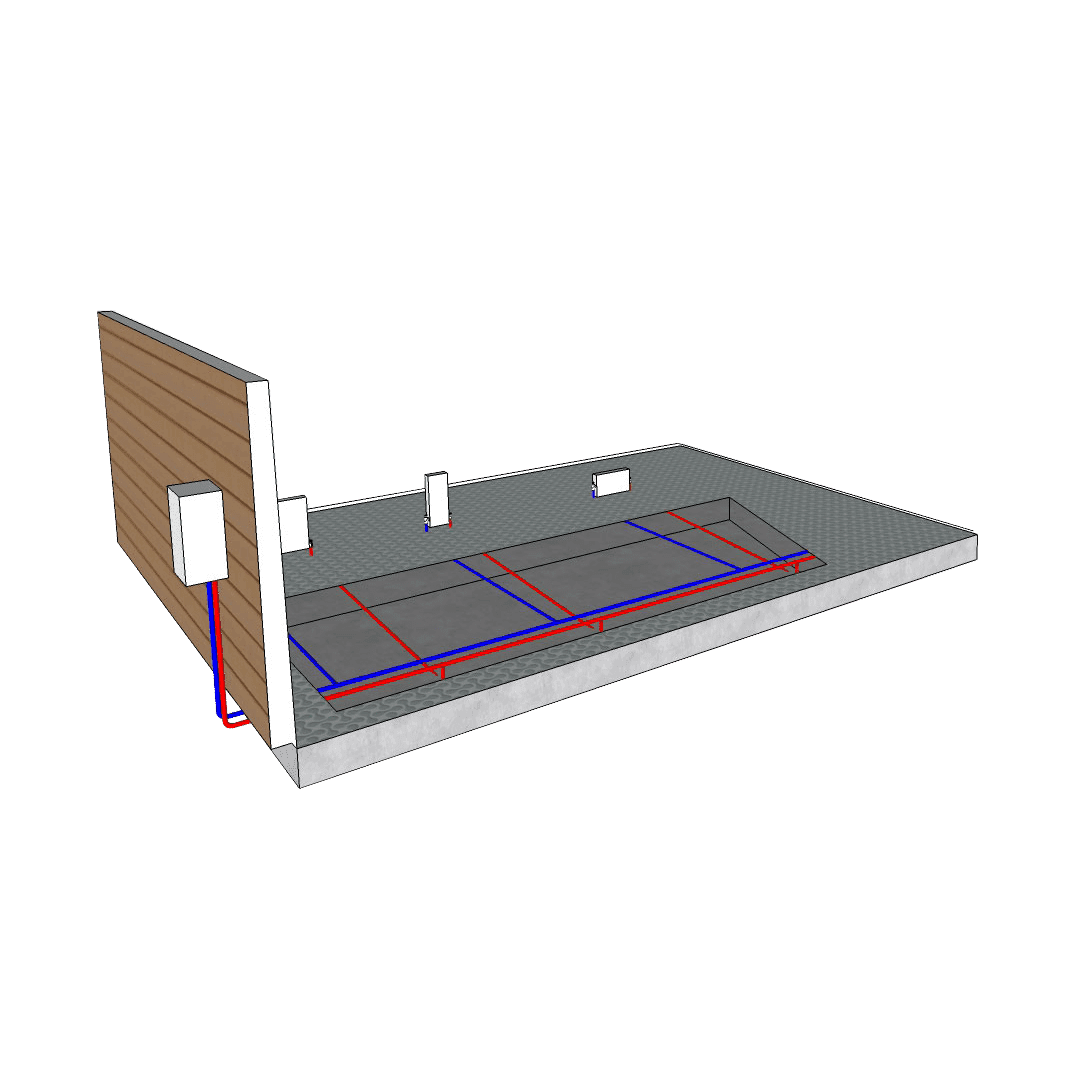 hydronic heating radiator panel diagram